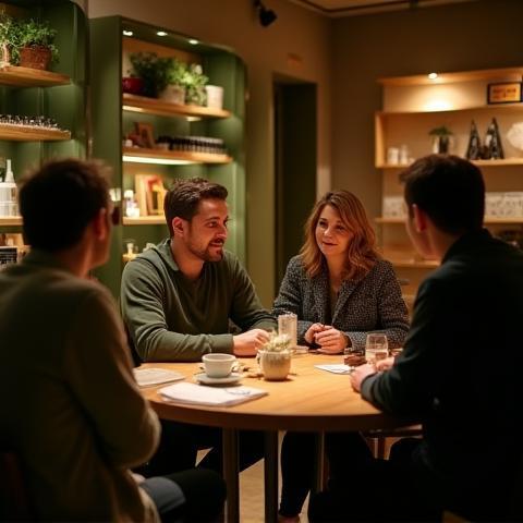Notre équipe lors d'une réunion à la boutique Animalis à Lyon